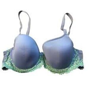 Wacoal Embrace Lace Contour Bra 853191 blue green 32DD